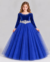Royal Blue Ball Gown Girls Formal Dress Front