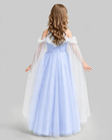 Lavender A-line Girls Formal Dresses Back