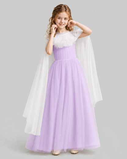 Lilac A-line Girls Formal Dresses Pose