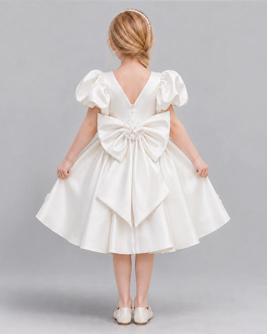 Ivory A-line Girls Formal Dress Back [Shared]