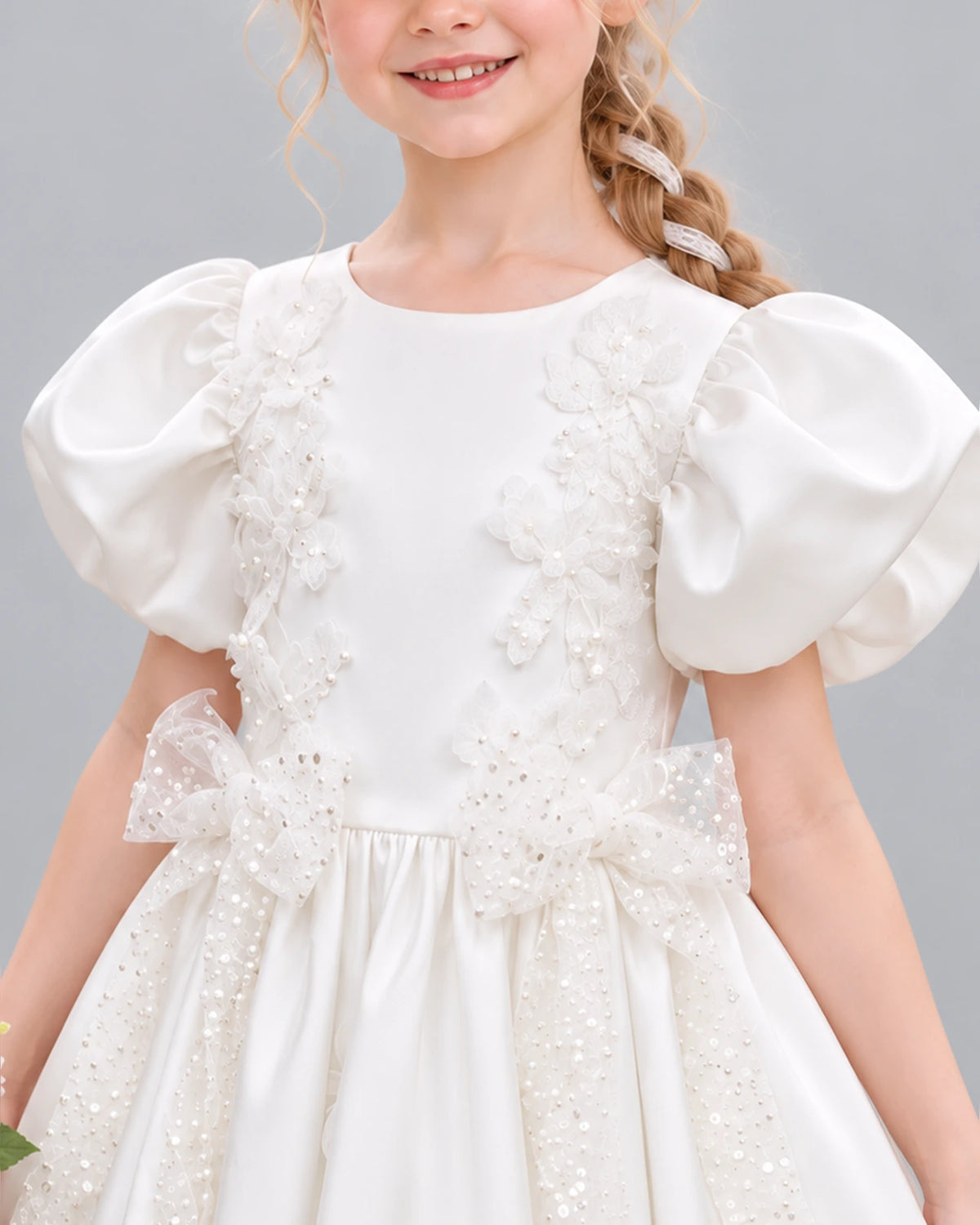 Ivory A-line Girls Formal Dress Detail [Shared]