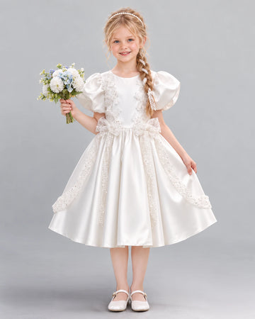 Dideyttawl 3D Floral Girls Formal Dress for Piano Recital