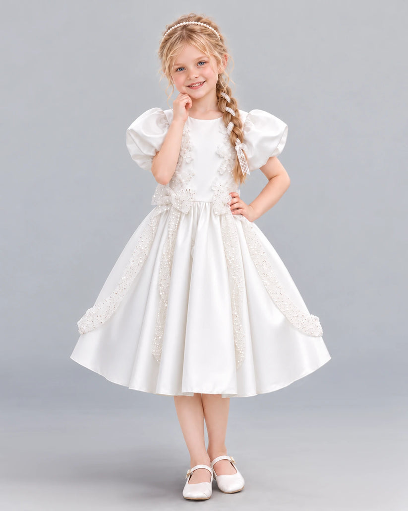 Ivory A-line Girls Formal Dress Pose [Shared]