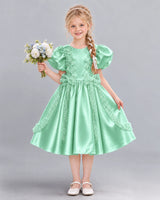 Mint Green A-line Girls Formal Dress Front
