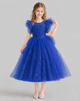 Royal Blue Ball Gown Flower Girl Dresses Front