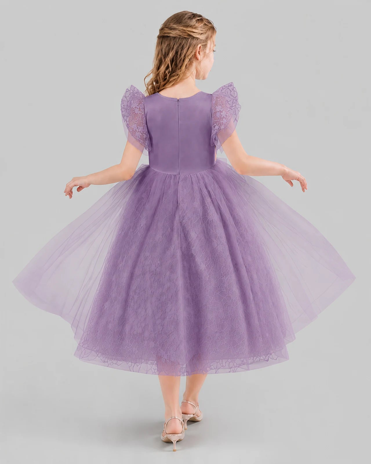 Wisteria Ball Gown Flower Girl Dresses Back