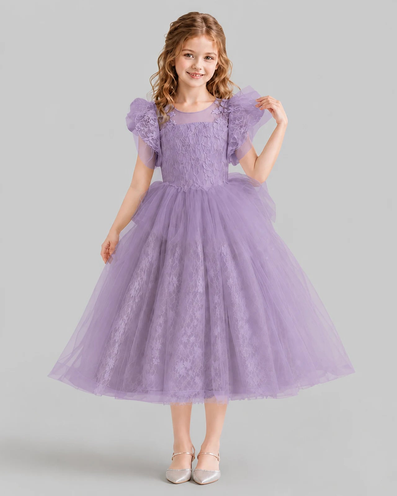 Wisteria Ball Gown Flower Girl Dresses Front