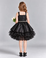Black A-line Girls Formal Dress Back [Shared]