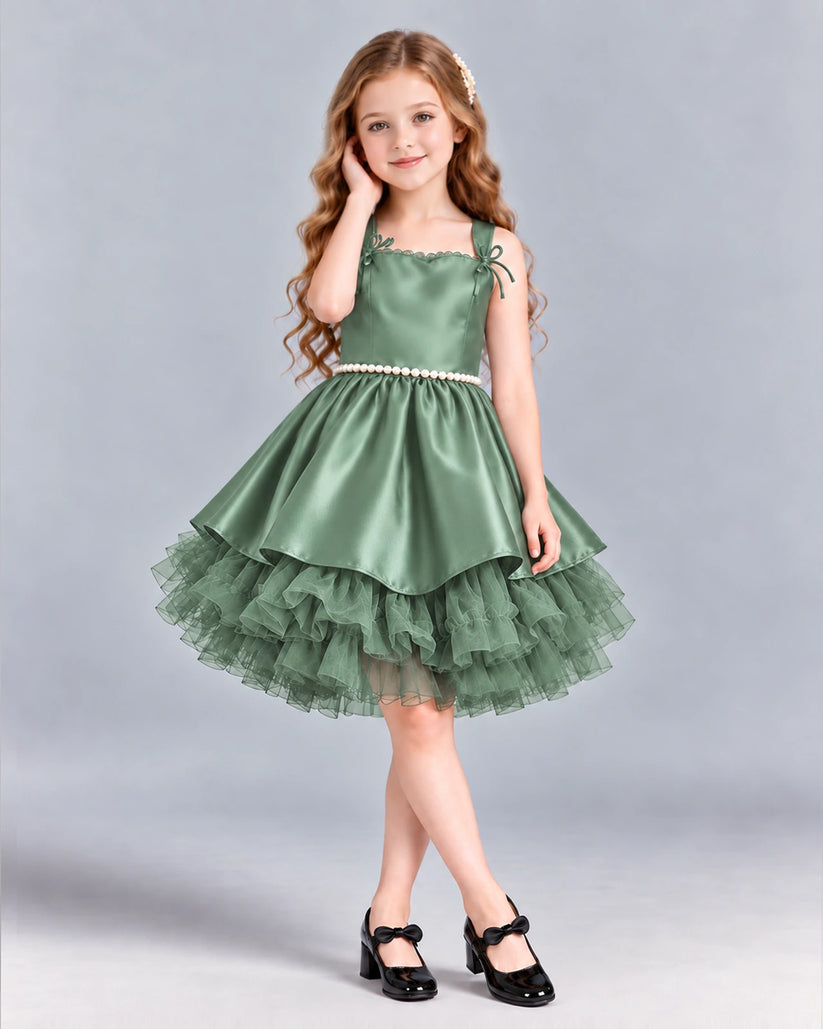 Eucalyptus A-line Girls Formal Dress Front