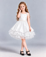 Ivory A-line Girls Formal Dress Front