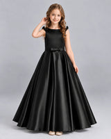 Black Ball Gown Girls Formal Dress Front