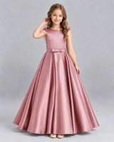 Dusty Rose Ball Gown Girls Formal Dress Front