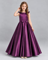 Grape Ball Gown Girls Formal Dress Front