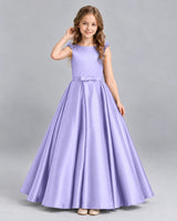 Lavender Ball Gown Girls Formal Dress Front