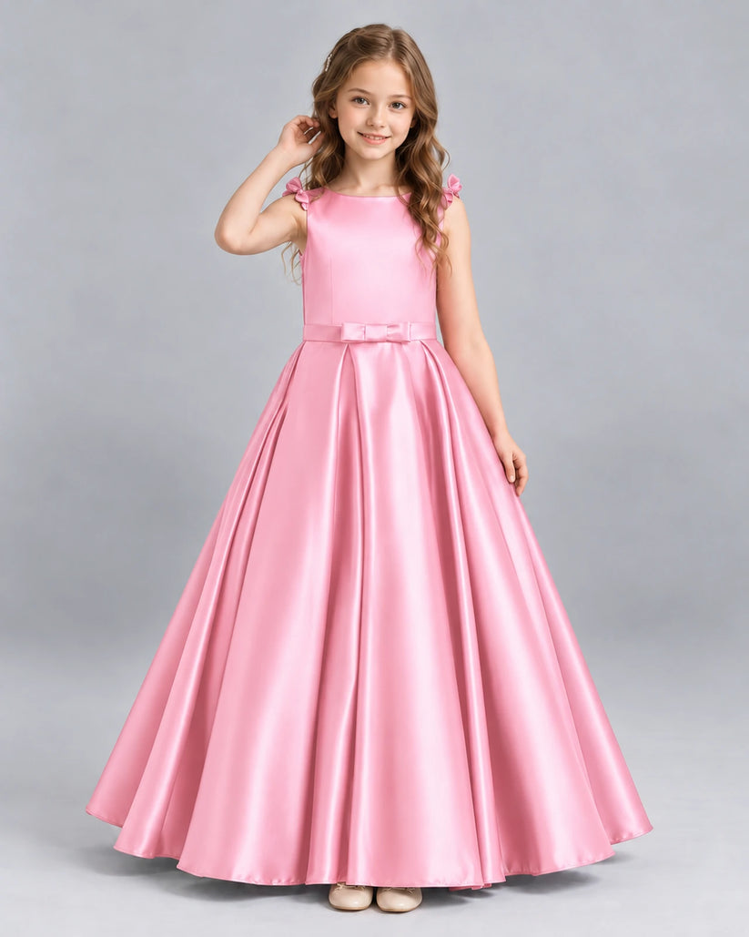 Pink Ball Gown Girls Formal Dress Front