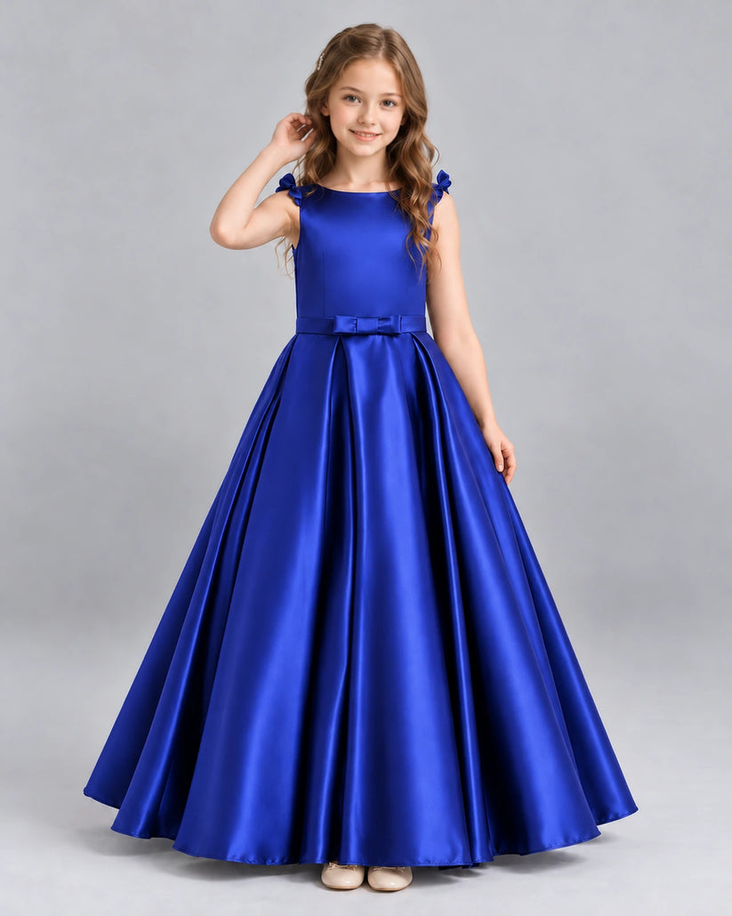 Royal Blue Ball Gown Girls Formal Dress Front