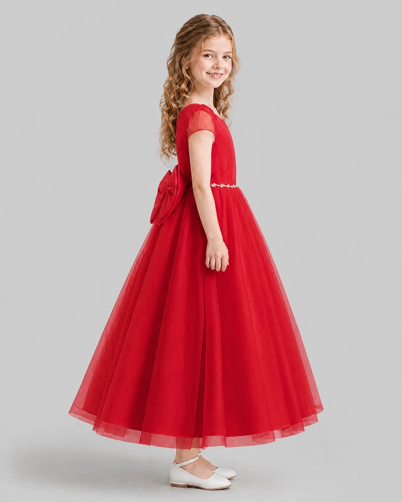 Windred A-line Flower Girl Dresses Side
