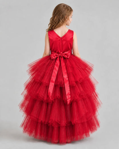 Windred Flared Girls Formal Dresses Back
