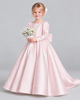 Blush Pink Ball Gown Girls Formal Dress Front