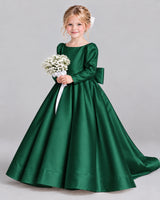 Dark Green Ball Gown Girls Formal Dress Front