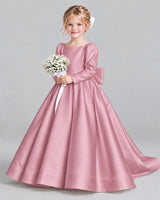 Dusty Rose Ball Gown Girls Formal Dress Front