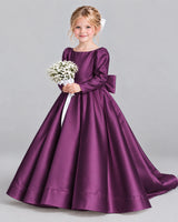 Grape Ball Gown Girls Formal Dress Front