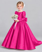 Hot Pink Ball Gown Girls Formal Dress Front