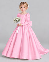 Pink Ball Gown Girls Formal Dress Front