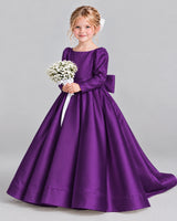 Purple Ball Gown Girls Formal Dress Front