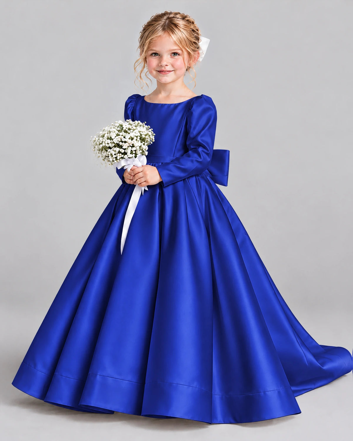 Royal Blue Ball Gown Girls Formal Dress Front