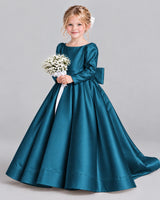 Teal Ball Gown Girls Formal Dress Front