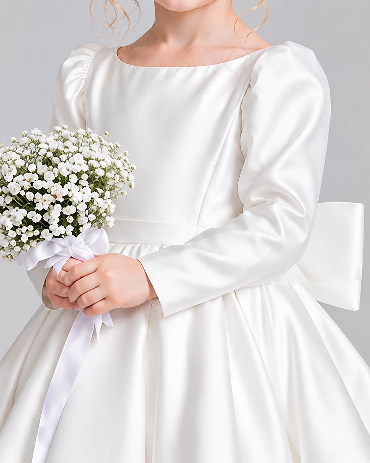 White Ball Gown Girls Formal Dress Detail [Shared]