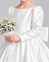 White Ball Gown Girls Formal Dress Detail [Shared]