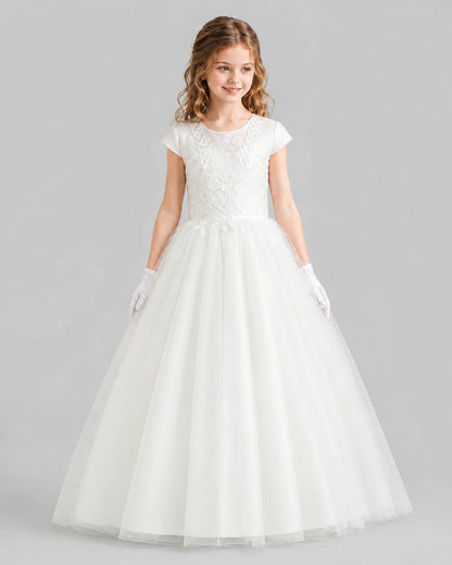 Ivory Ball Gown First Communion Dresses Front