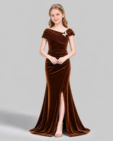 Chocolate Mermaid Girls Formal Dress Front