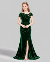 Dark Green Mermaid Girls Formal Dress Front
