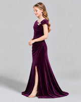 Purple Mermaid Girls Formal Dress Side [Shared]