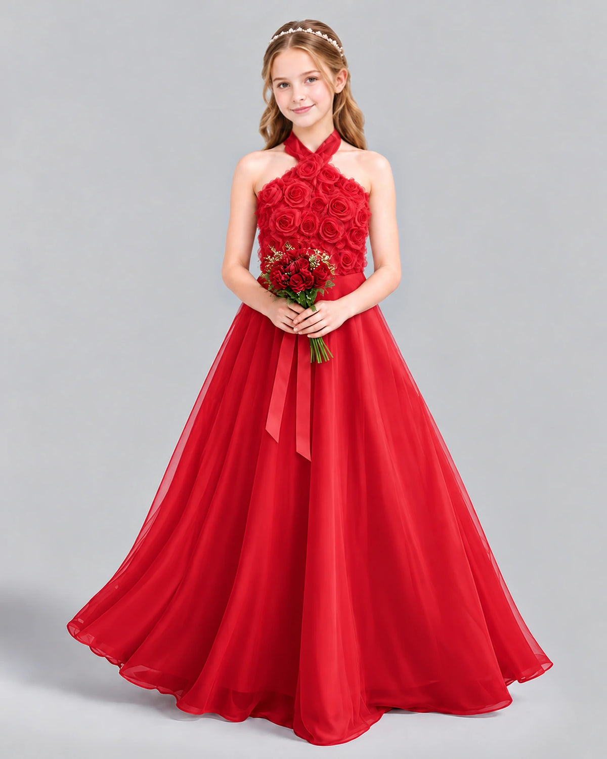 Windred Ball Gown Girls Formal Dress Front