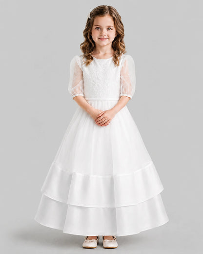 Ivory Ball Gown First Communion Dresses Front