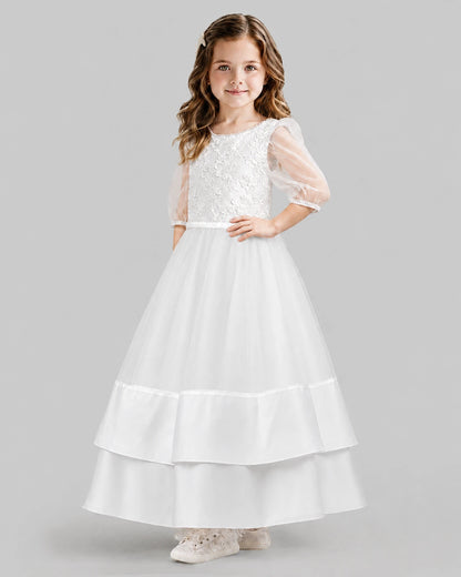 Ivory Ball Gown First Communion Dresses Side