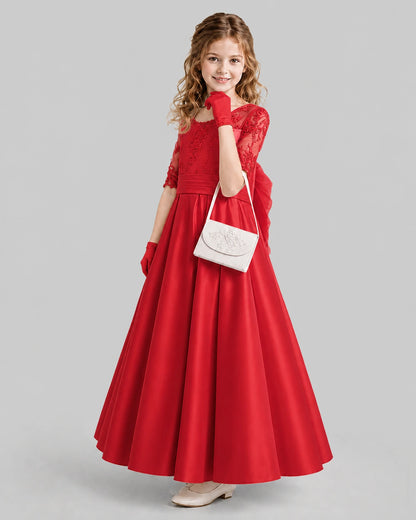 Windred A-line Junior Bridesmaid Dresses Side