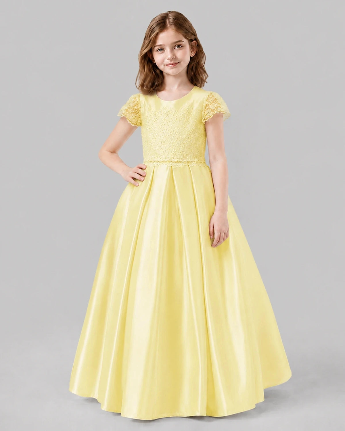 Daffodil A-line Junior Bridesmaid Dresses Front