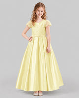 Daffodil A-line Junior Bridesmaid Dresses Front