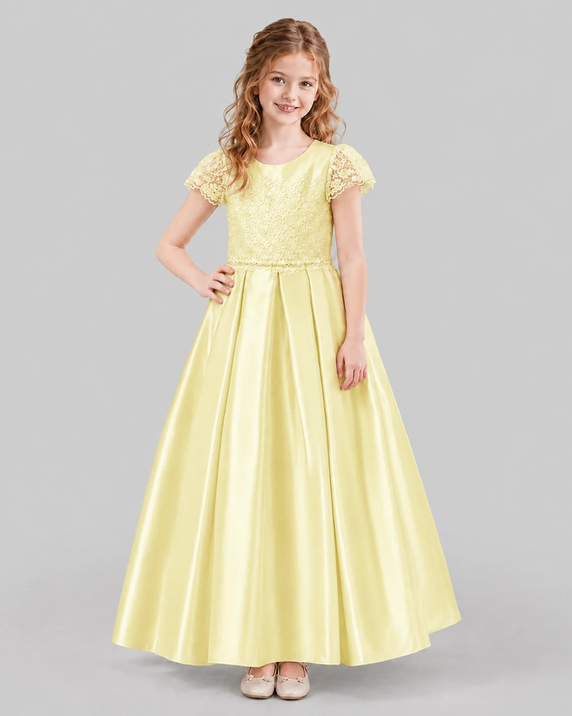 Daffodil A-line Junior Bridesmaid Dresses Front