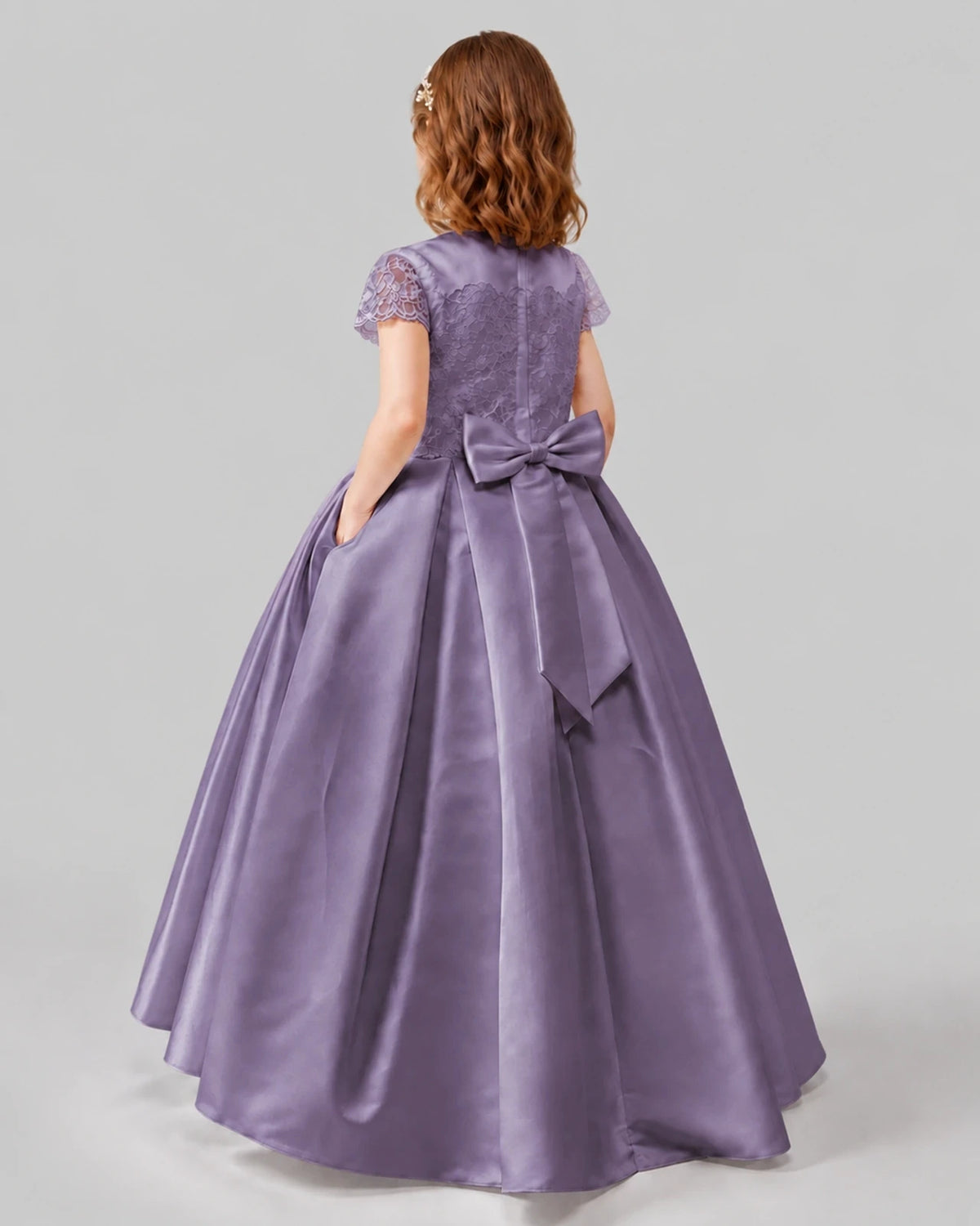 Wisteria A-line Junior Bridesmaid Dresses Back