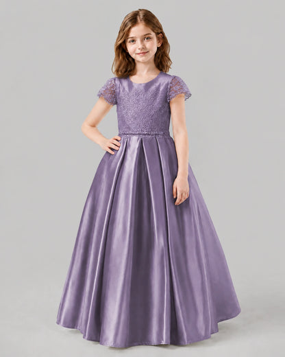 Wisteria A-line Junior Bridesmaid Dresses Front