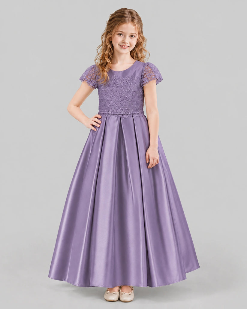 Wisteria A-line Junior Bridesmaid Dresses Front