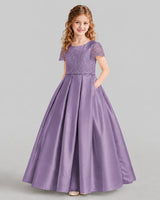Wisteria A-line Junior Bridesmaid Dresses Side