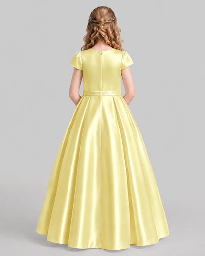 Daffodil A-line Junior Bridesmaid Dresses Back