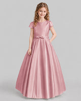 Dusty Rose A-line Junior Bridesmaid Dresses Front